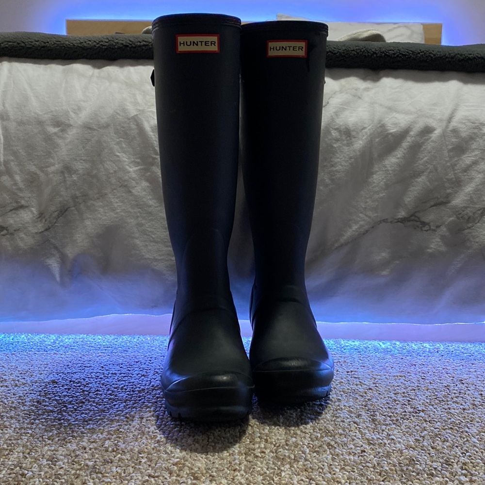 Matte black Hunter boots